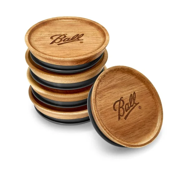 Ball Regular Mouth Wooden Lids 5pk - Picture 3 of 3
